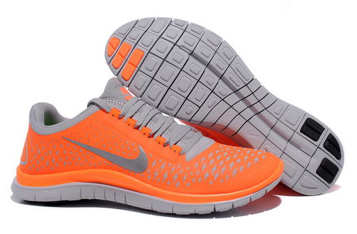 Nike Free Run 3.0 V4 Mens Orange Reflective Silver Wolf Gray Denmark